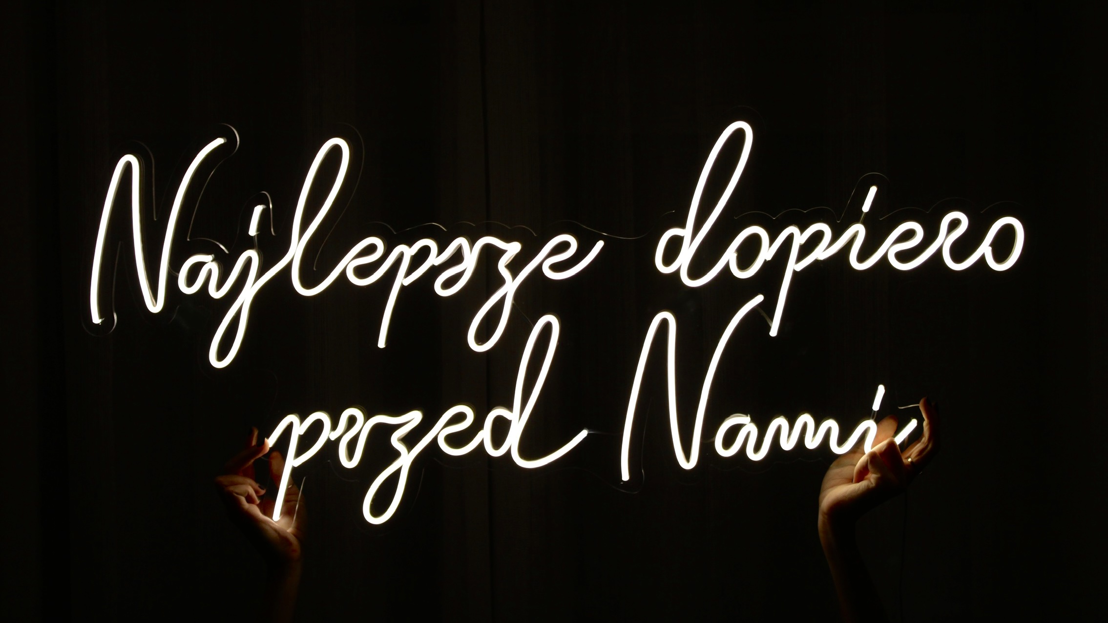 LED NEON na wynajem na wesele i ślub "Najlepsze dopiero przed Nami"